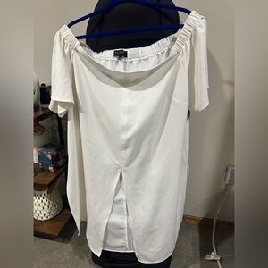 Eloquii Elegant White Off-Shoulder Blouse